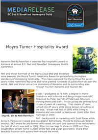 Moyra Turner Hospitality Award